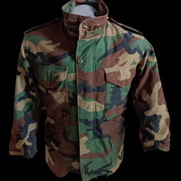 Vintage Men's 80's Military Camouflage Field Coat Cold Weather X-Small Regular - Picture 2 of 8